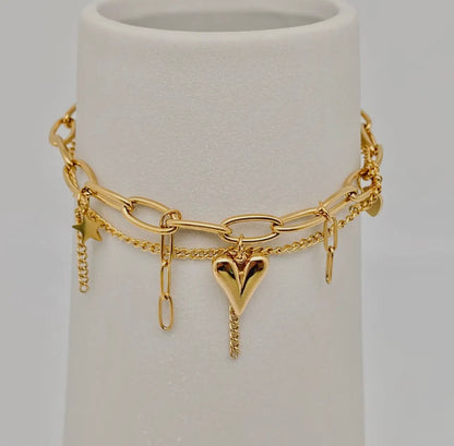 Gold Heart Bracelet