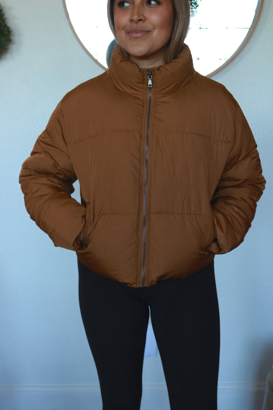 Puffer up Jacket - Pale Brown