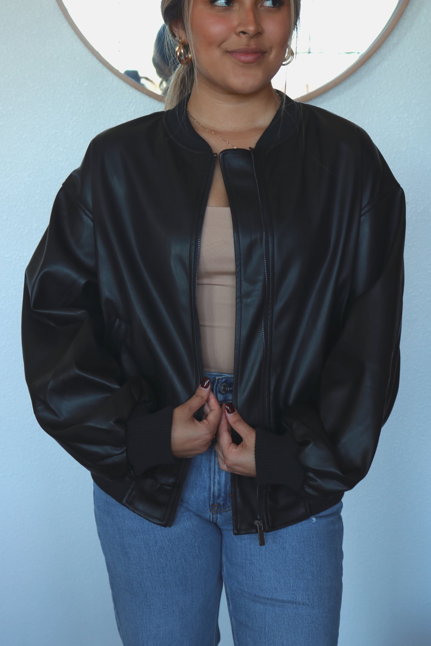 Everyday Bomber Oversized Jacket - Black