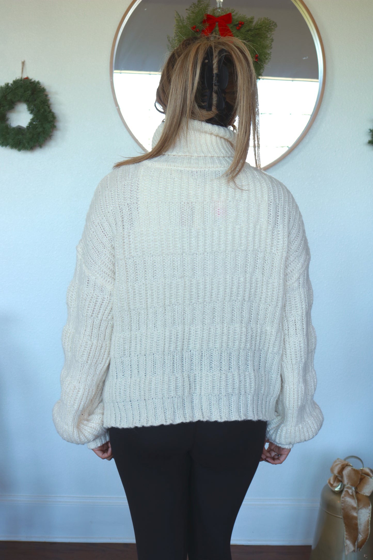 It Girl Turtle Neck Sweater - Cream