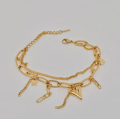 Gold Heart Bracelet