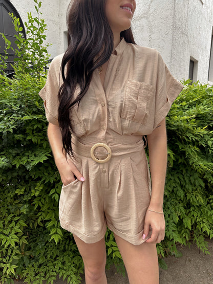 Vacay Romper - Sand