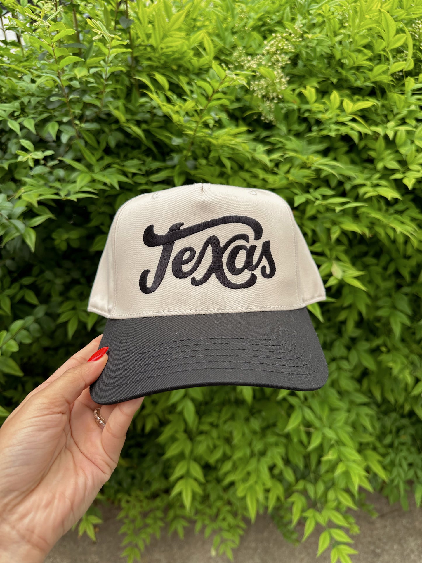 Texas Trucker Hat - Off White/Black