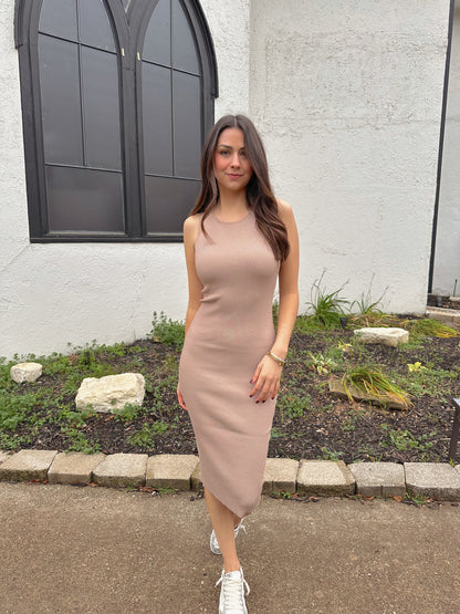 Sleeveless Maxi Dress - Light Taupe