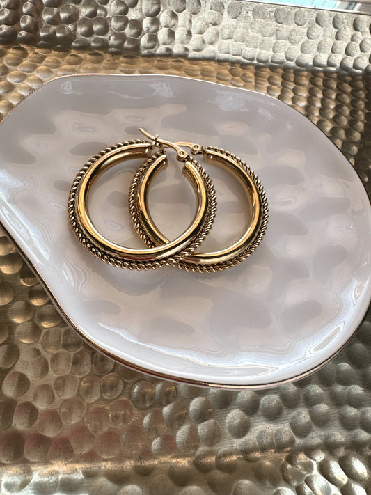 Gold Rope Earrings