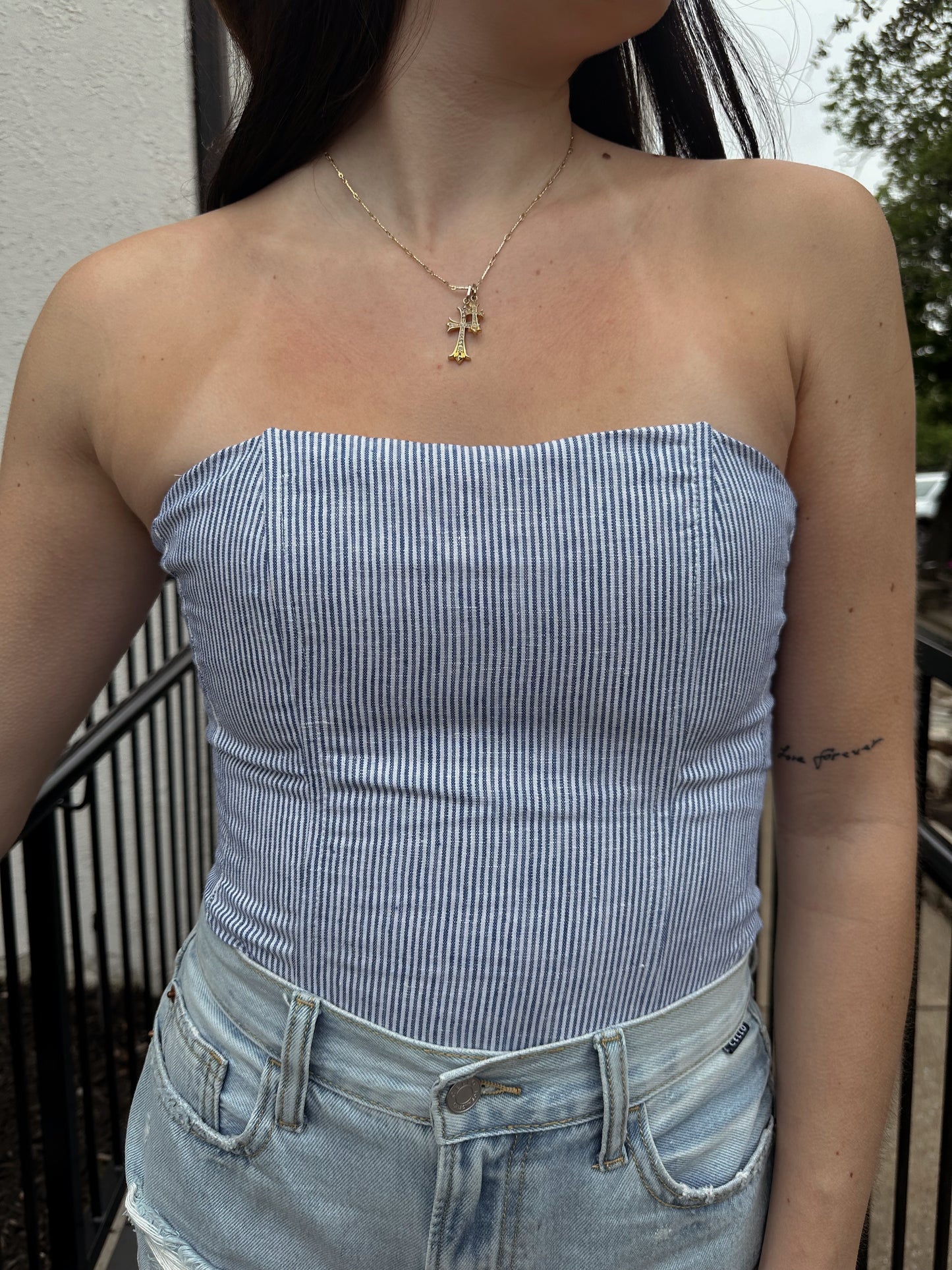 Olivia Tube Top - Denim