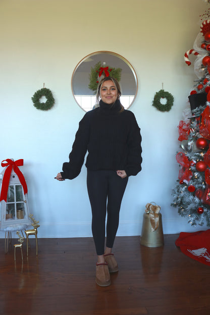 It Girl Turtle Neck Sweater - Black